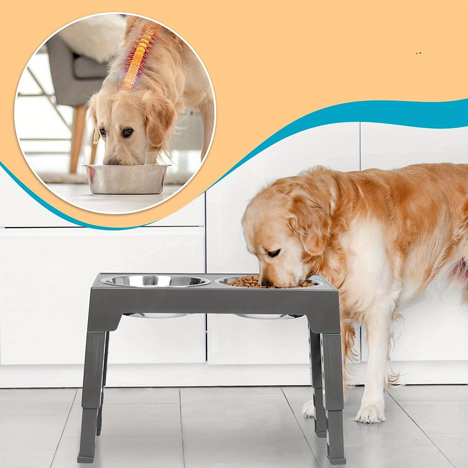 Elevated dog bowls stand bowls for large dogs raised dog bowls