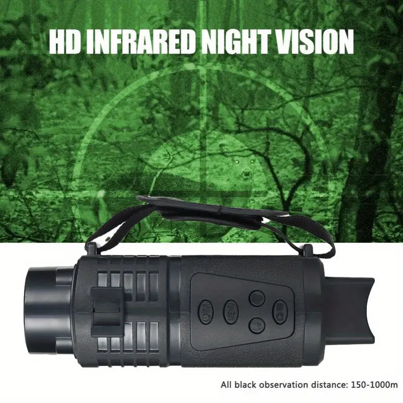 r7 infrared night vision device 1080p dual purpose monocular zoomable telescope camera with 300m ranging built in battery usb charging cable no charging head details 2