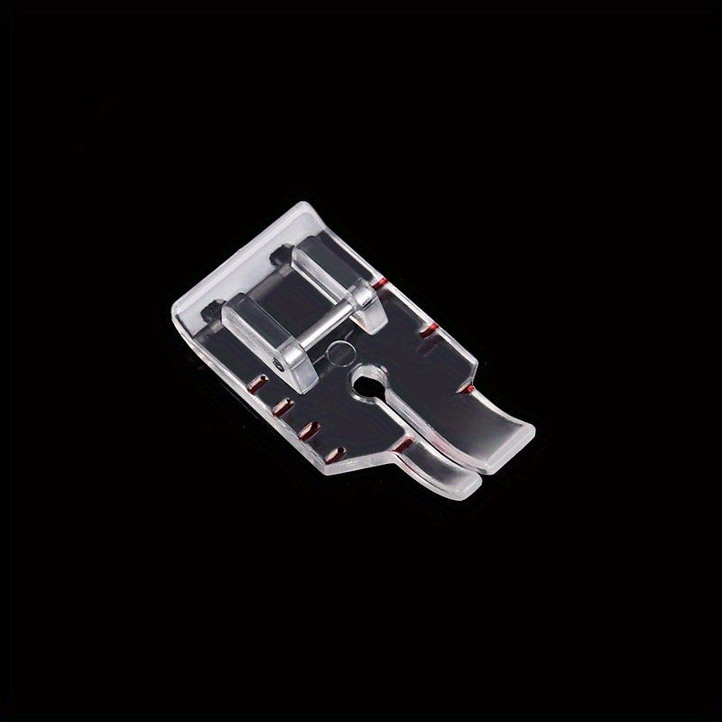 Image of 1set, Household Multifunctional Sewing Machine Accessories 1/4 Plastic Presser Foot/1/4 Stitching Presser Foot Transparent Quilting Stitching Presser Foot