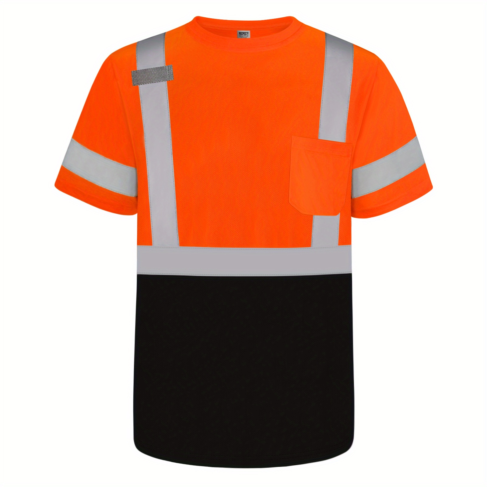 Hi Vis T Shirt Reflective Safety Black Short Long Sleeve HIGH Visibility