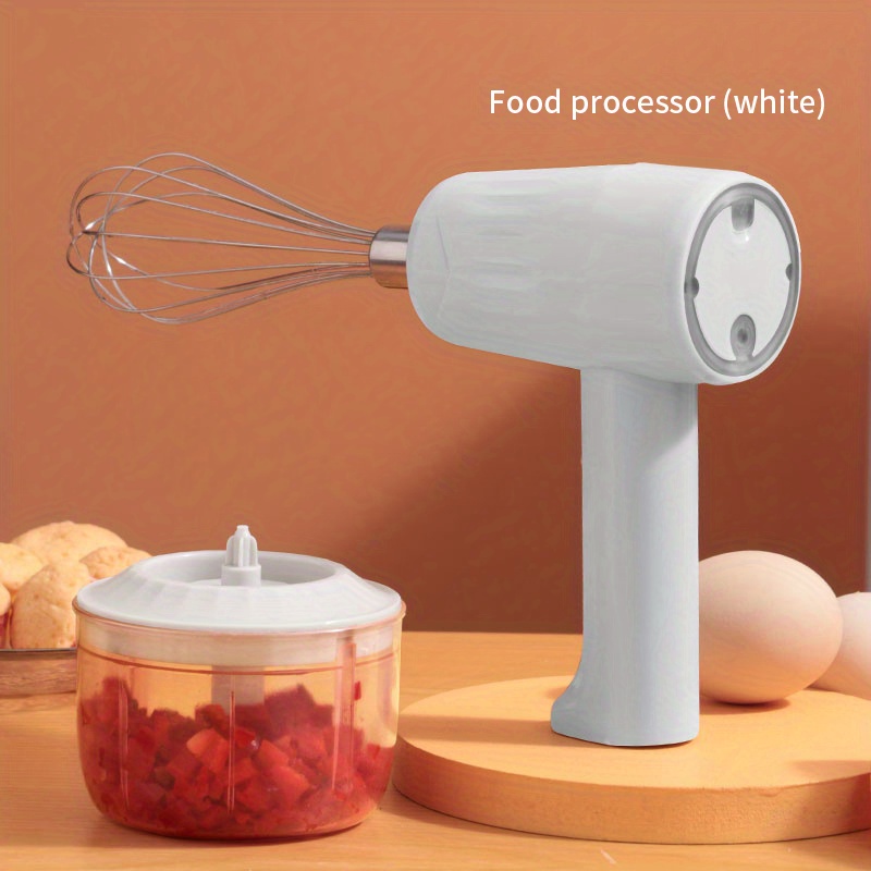 Wireless Portable Electric Food Mixer Automatic Whisk Egg Beater Baking  Cake Cream Butter Whipper Hand Blender With 2 Mixing rod