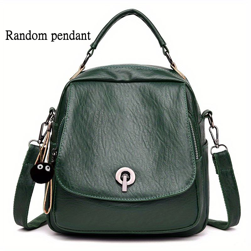 Mini Backpack for Women PU Leather Multifunction Crossbody Bag