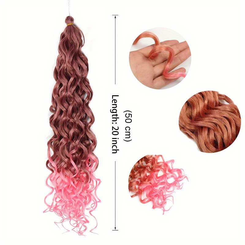 Synthetic Curly Hair 24 Inch Water Wave Twist Crochet Braid Hair Ombre Pink  Ginger Deep Wave Braiding Hair Extension Lihui - Synthetic Braiding Hair(for  White) - AliExpress