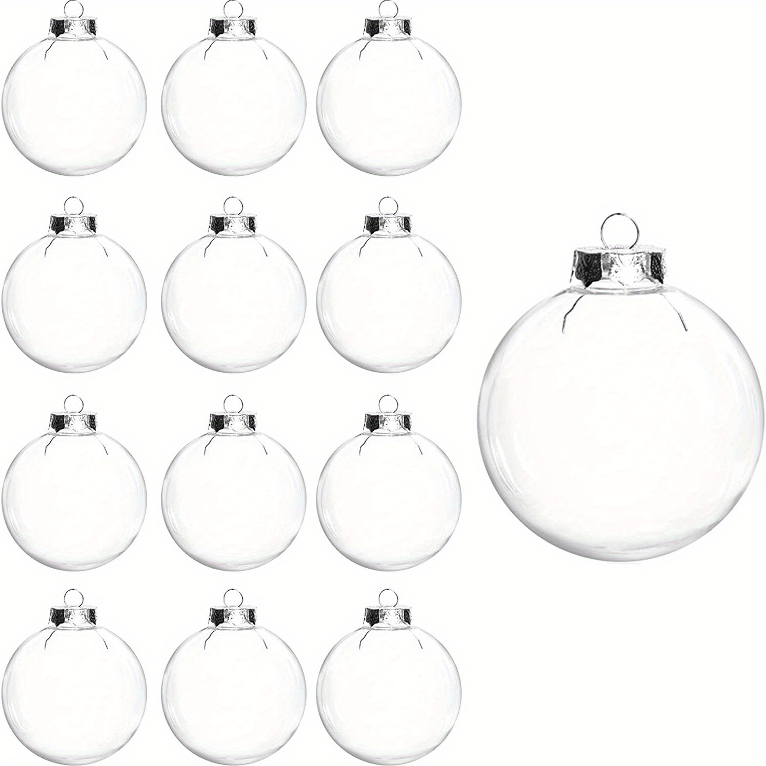 Clear Plastic Scenic Ball Ornament