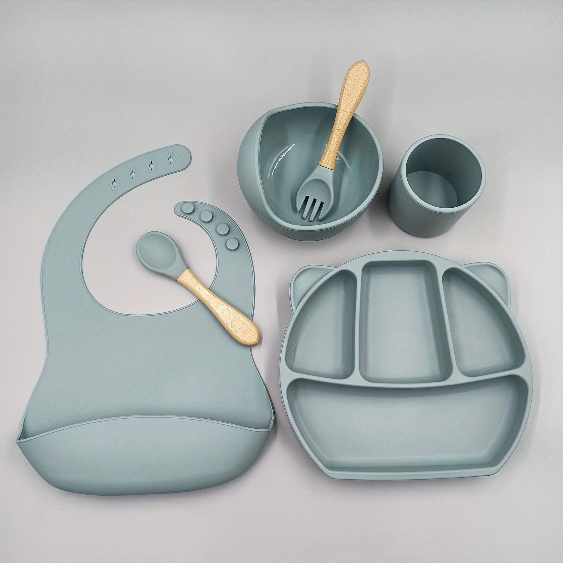 Baby feeding set with cup, plate & cutlery