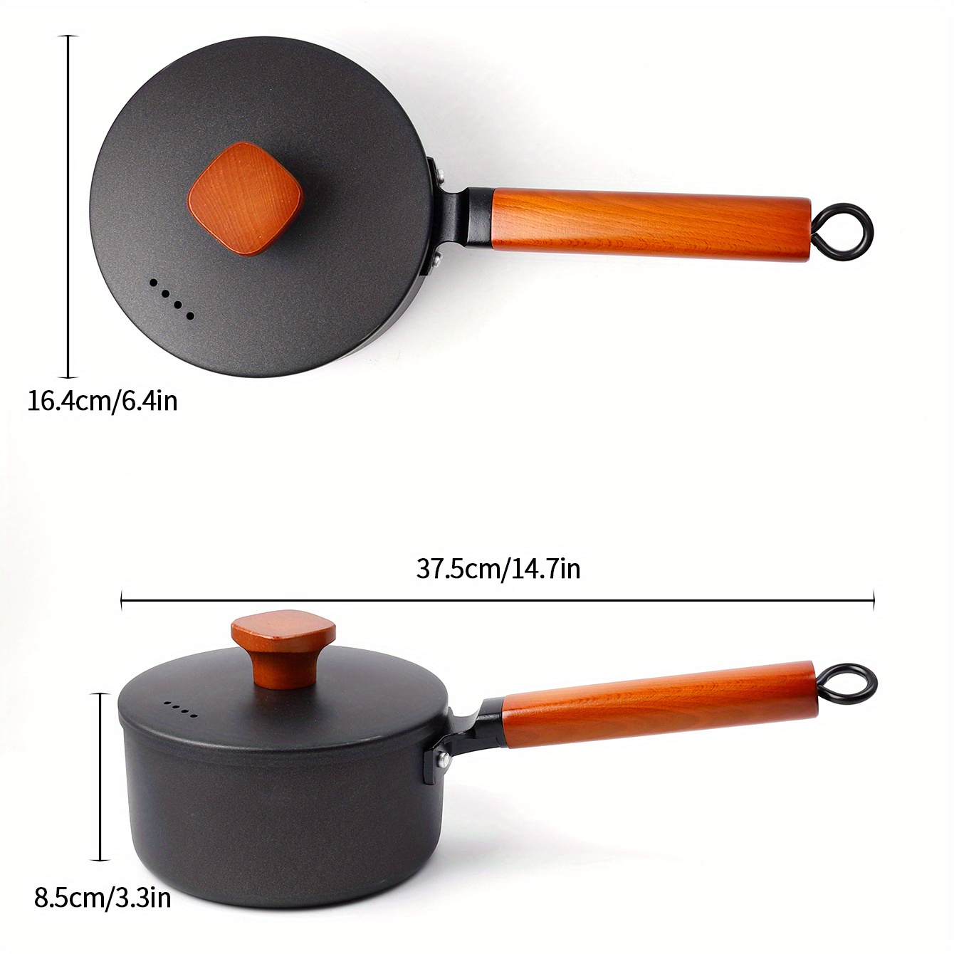 3 PCS/Set Juego De Utensilios De Cocina, Sartén Antiadherente/leche,  Cacerola, Con Tapa De Vidrio, Para Cocina De Inducción Y Cocina De Gas -  Temu