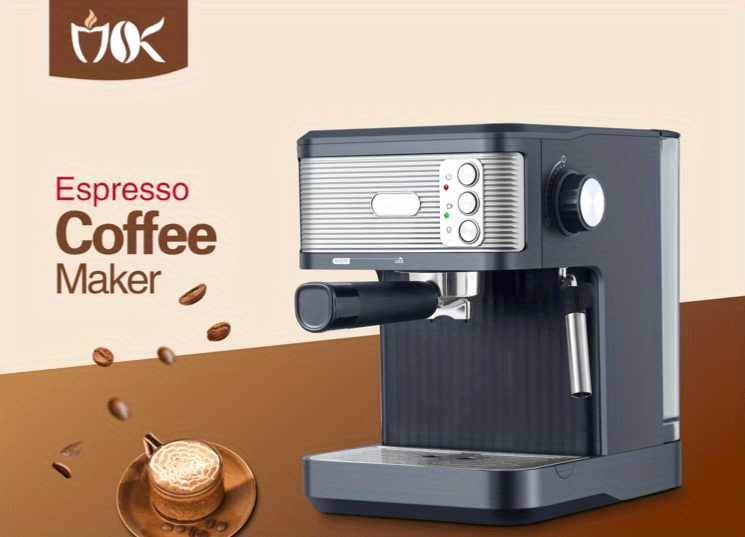 20 Bar Espresso Machine with Milk Frother Wand Cappuccino Latte Coffee Maker  1.8