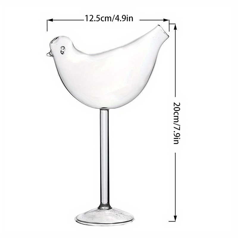 Bird Shaped Cocktail Glass, Cocktail Cup Birds, Glass Cocktail Cup