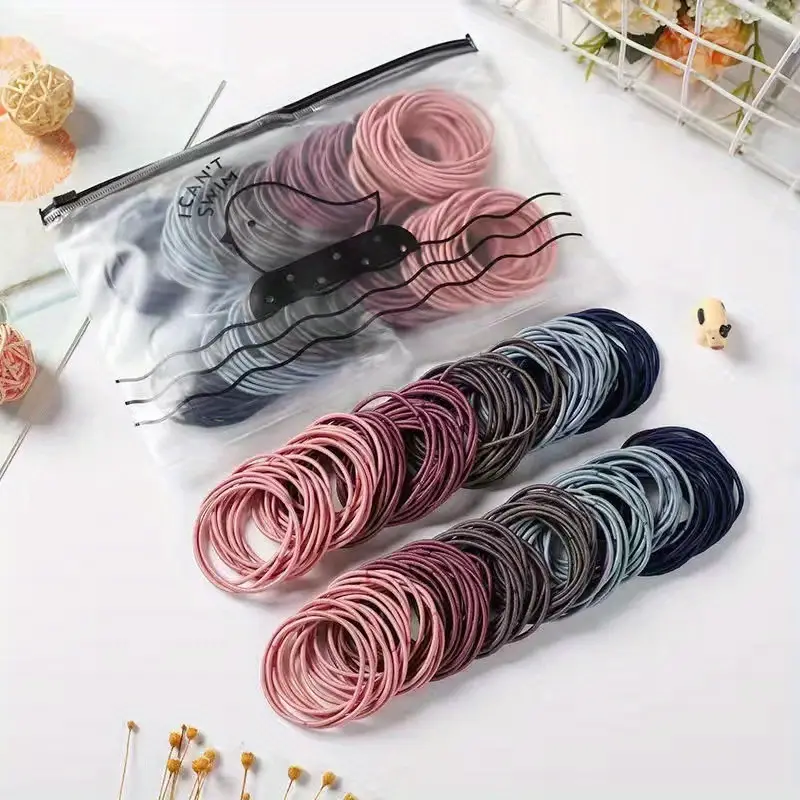 Thin Head Rope High Elasticity Small Rubber Band Ponytail - Temu
