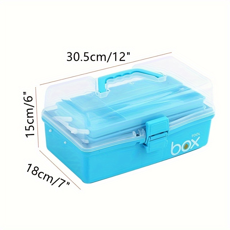 Three layer Storage Box Tray Plastic Portable Folding Tool - Temu