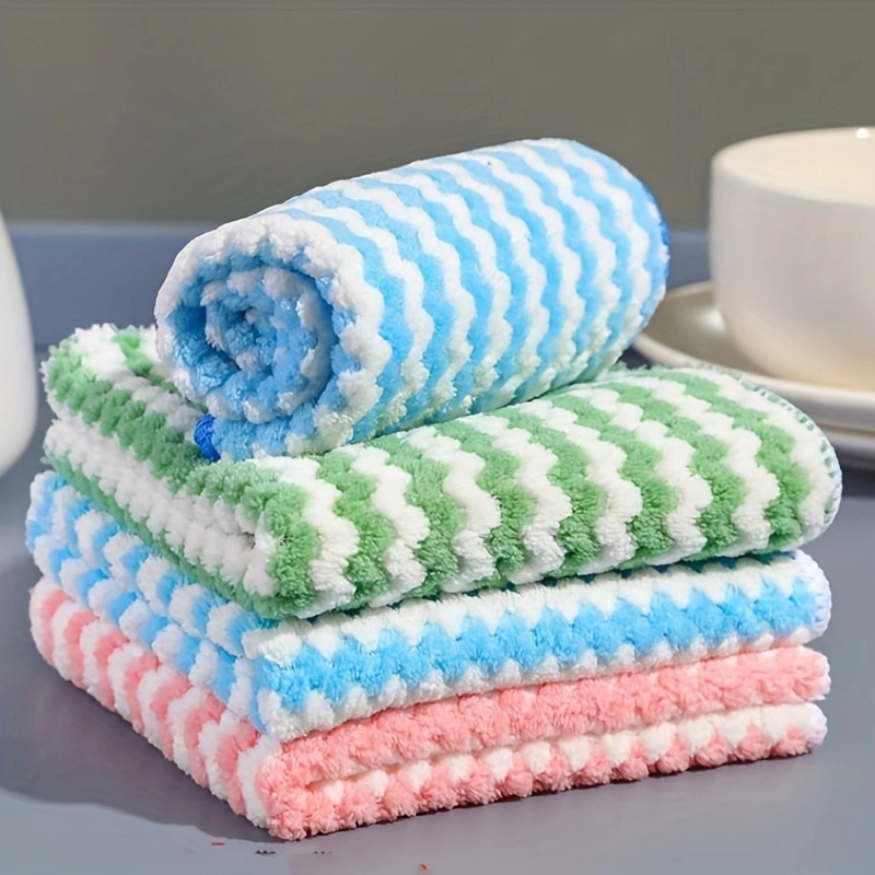 Cleaning Towel Dish Washing Towel Dishcloth Coral Velvet - Temu