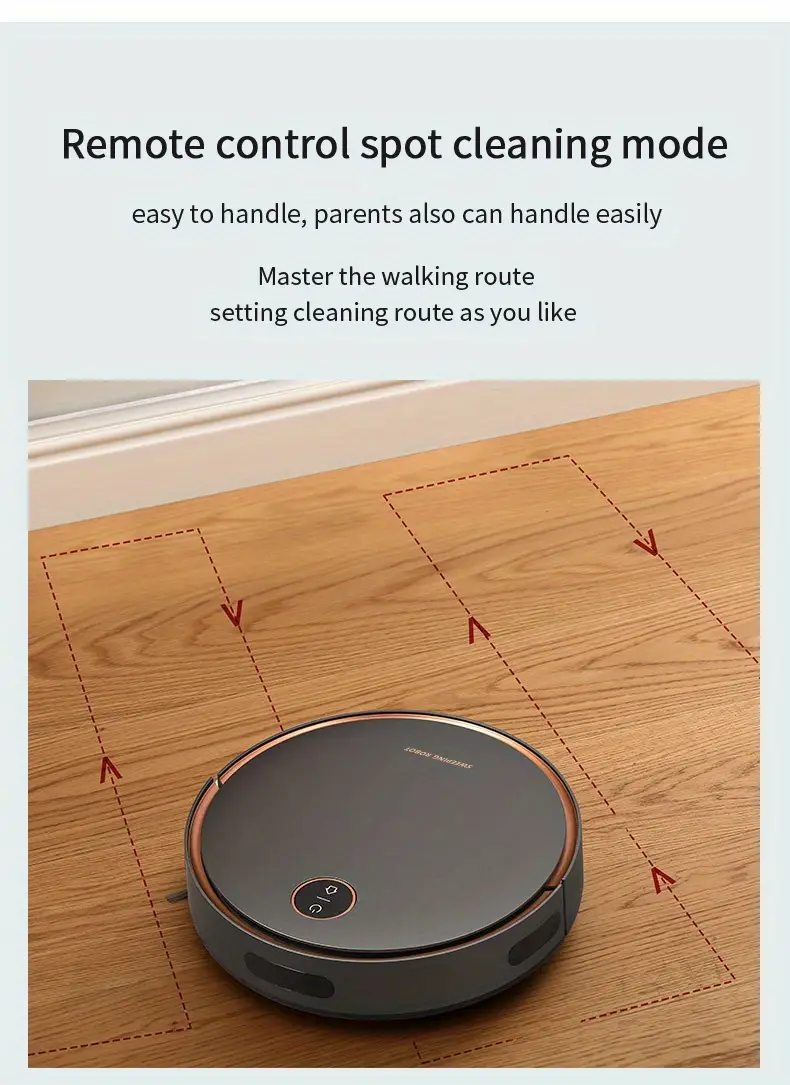 1pc automatic robot vacuum cleaner self charging mopping machine three in one large scale sweeping for pet hair dry wet mopping and disinfecting floors strong suction sweeper vacuum cleaner lazy cleaning machine smart cleaning sweeper small appliance details 8