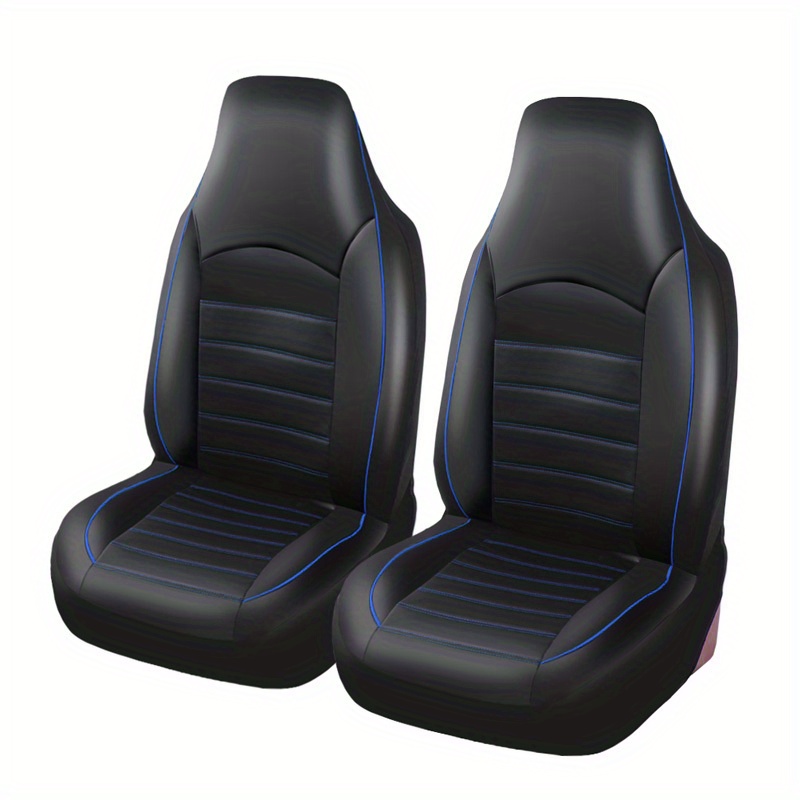 2pcs Fundas Asiento Coche Cuero Sintético Asientos - Temu