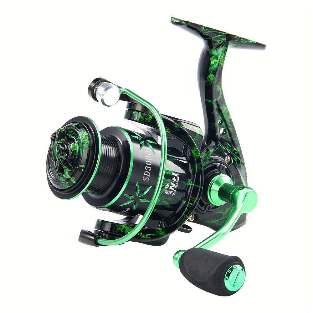 HAUT TON 1pc Spinning Fishing Reel 13+1BB 5.2:1 Gear Ratio 22lbs Drag  System For Freshwater Saltwater Fishing Tackle