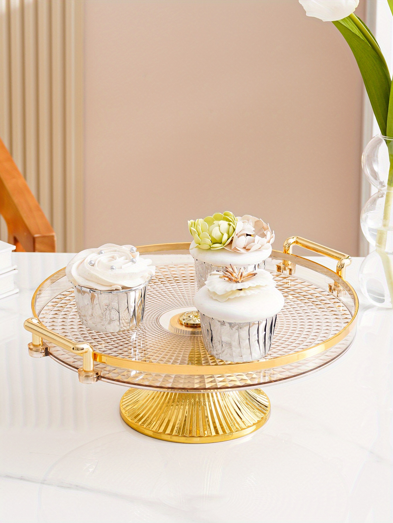 White Plastic Dessert Stand - Cake Stands - Shindigs.com.au