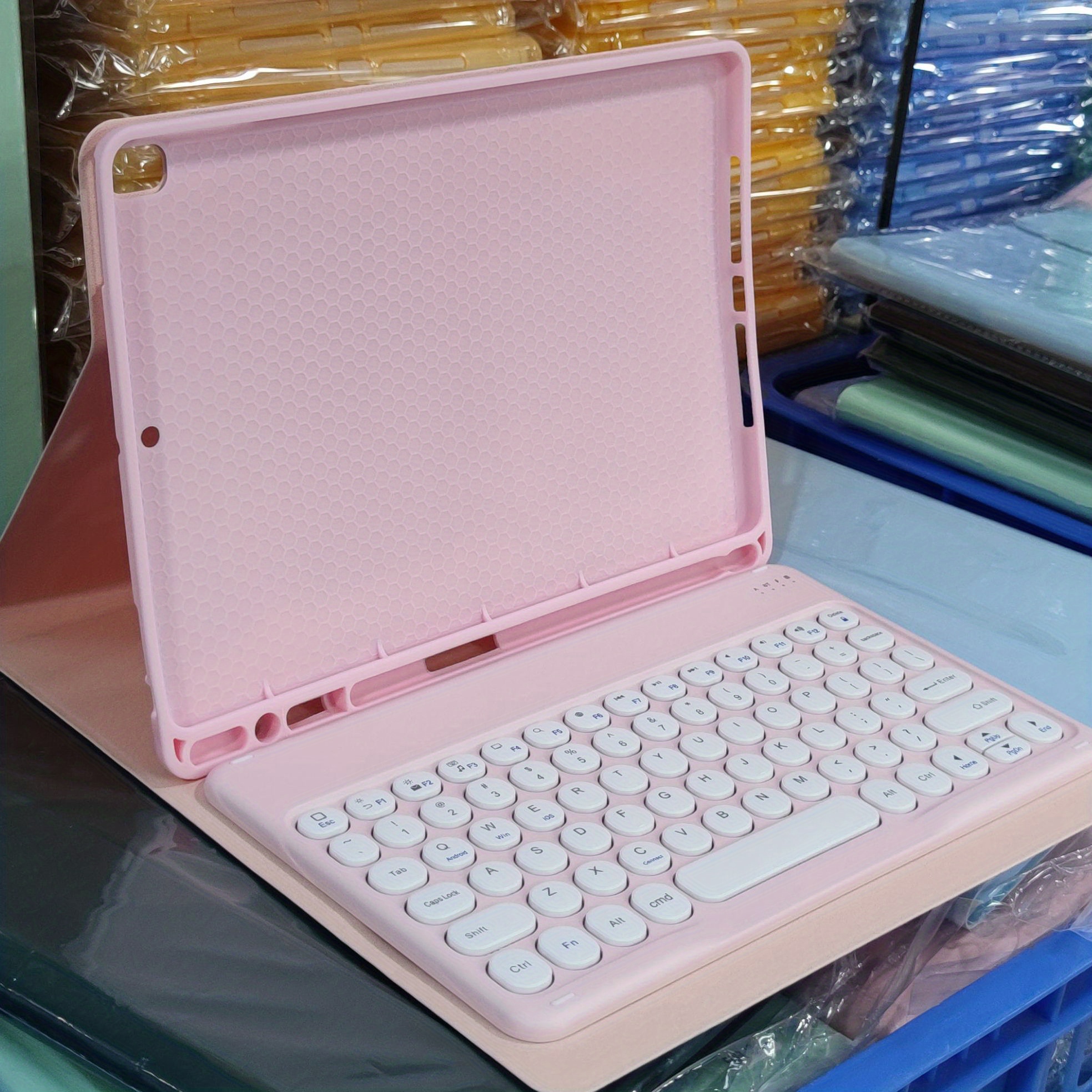 Ipad 10th Generation 10.9 Keyboard Case Cute Round Key Color Keyboard  Wireless Detachable Bt Keyboard Cover For Ipad 10 10.9-inch