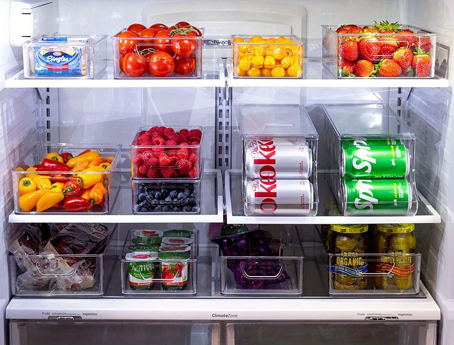 Efficient Plastic Storage Bin For Pantry, Fridge, And Cabinet