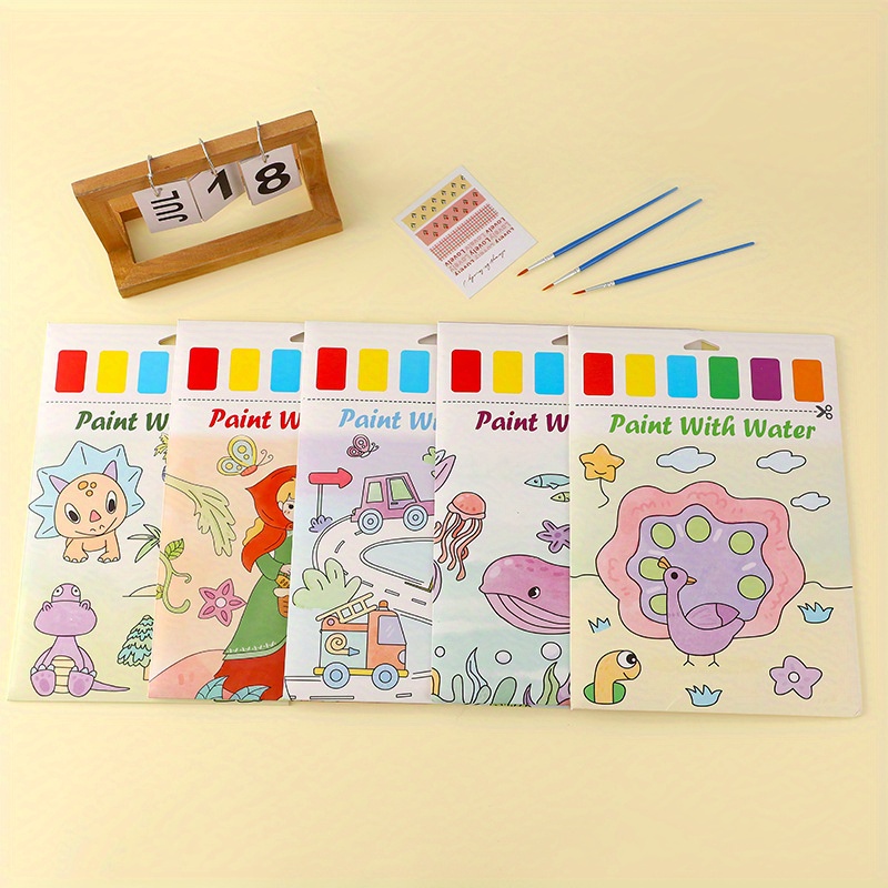 10 Pages watercolor Painting Kids Painting Kit Watercolor - Temu