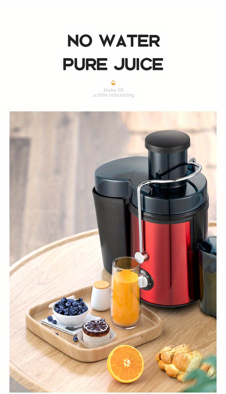 Juicer Machine,juicer Extractor,come With Cleaning Brush As Gift, Double  Layer Body S/s+plastict To Avoid Short Circuit, Micro-safety Locking,  Overheat Protection For Motor, Feed Chute,3 Speed Modes For Hard Or Soft  Fruit 