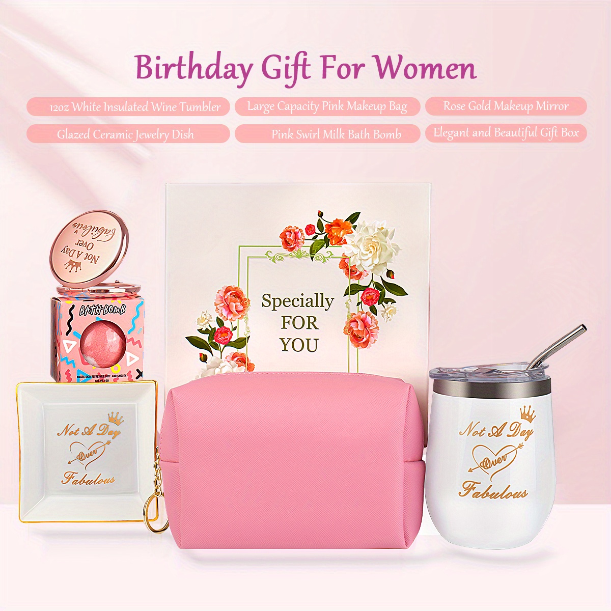 Birthday Gifts For Women-Relaxing Spa Gift Box Basket For Her Mom