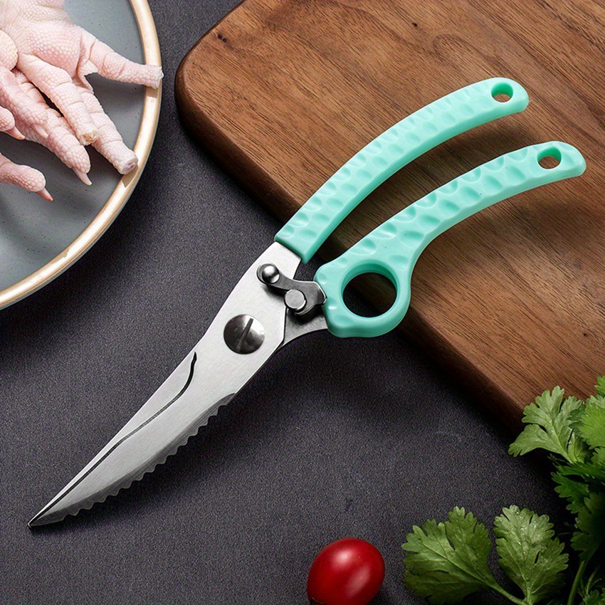 Stainless Steel Kitchen Scissors - Multi-functional Food Shears For Cutting  Strong Chicken Bones And More - Temu