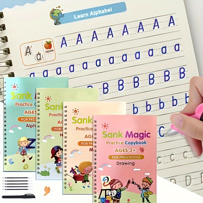 With Pencil Reusable Practice Copybook For Kids The Print - Temu