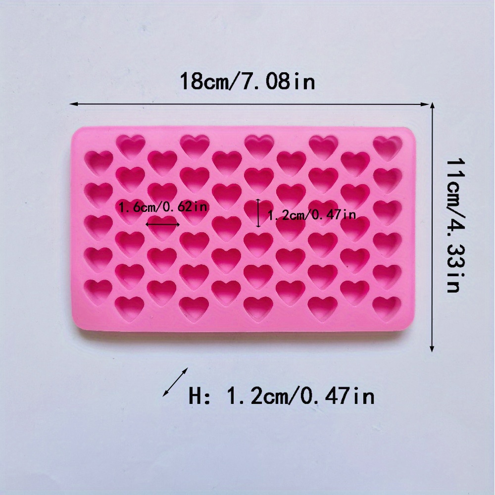 55 Mini Heart Shapes Silicone Soap Crayon Ice Cube Candy - Temu