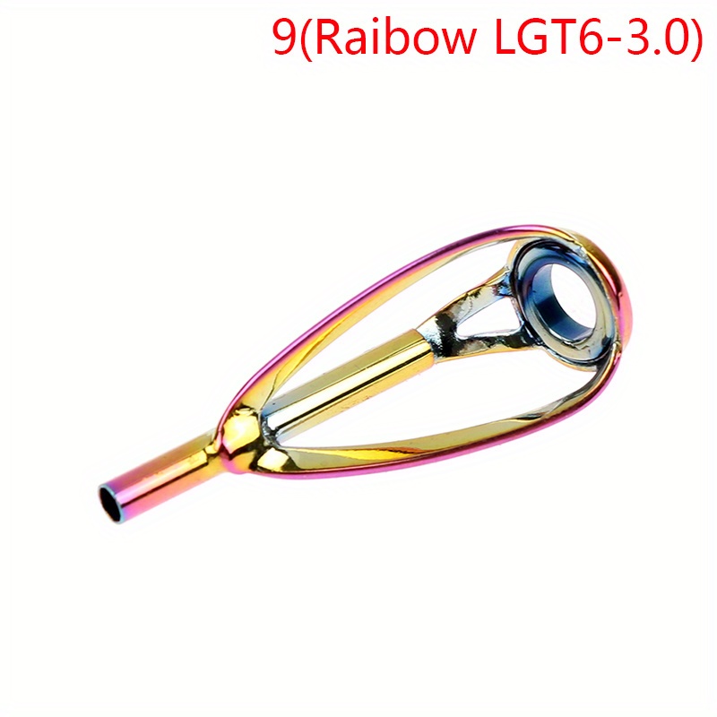 1pc Sliver/Rainbow Top Tip Guide Ring: *-Free Spinning Fishing Rod with  Stainless Steel *-Free Spinning Fishing Rod Guide Tip