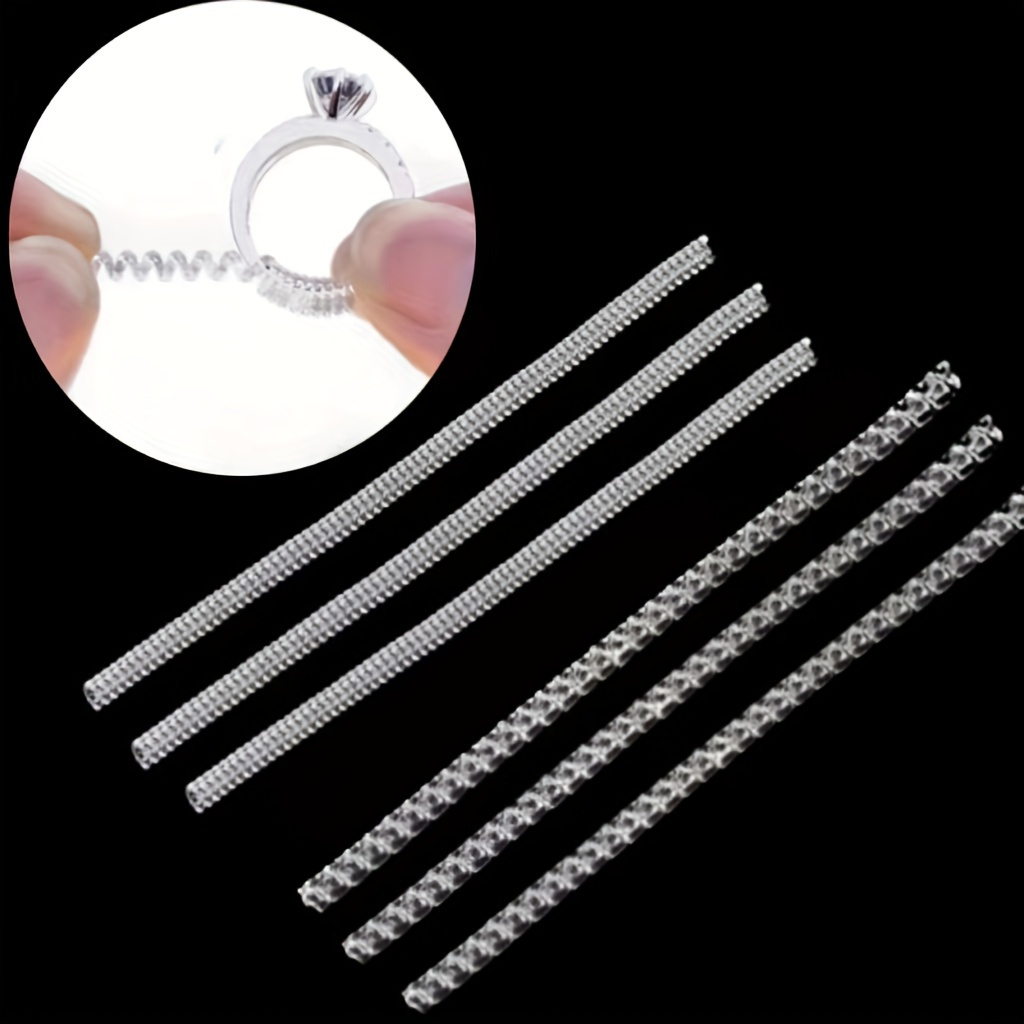 12Pcs/Bag Invisible Clear Ring Size Adjuster Pads for Loose Ring Size  Reducer Spacer Ring Guard Jewelry Tools