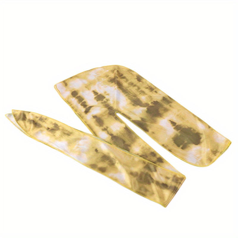 Tie Dyed Thick Silky Durag Floral Print Wave Cap