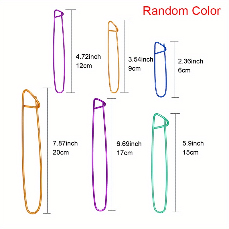 6 Pieces Colorful Aluminum Knitting Cable Needles Stitch Holders DIY Sewing  Tools 
