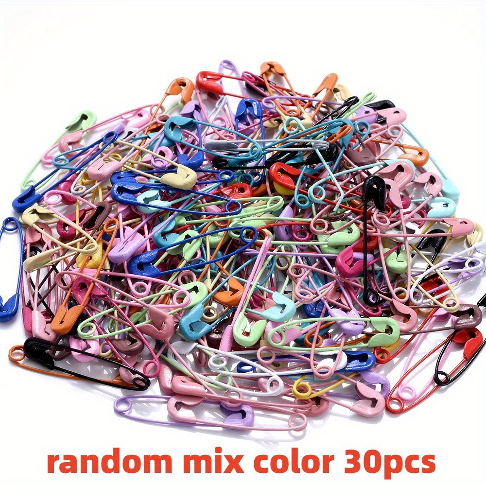 30pcs 6x30mm Multicolor Brooch Pins Metal Safety Base Pins For Jewelry Making Brooches Findings Diy Sewing Accessories