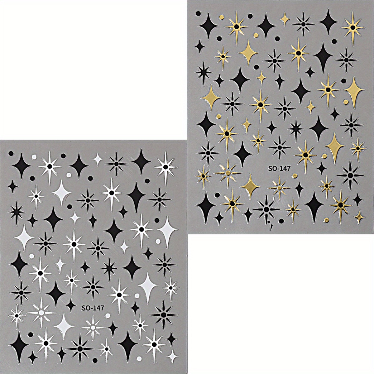 Black stickers with gold. Sticker gold corner on white By Tartila