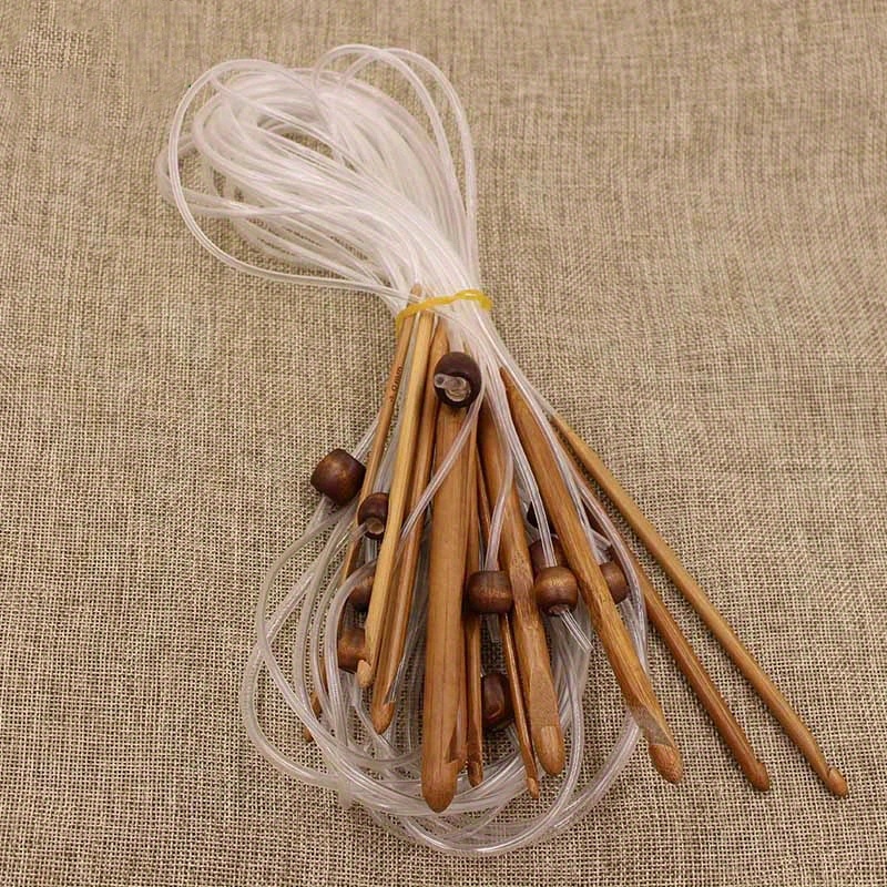 Natural Bamboo Flexible Carpet Crochet Hooks Needles Crochet - Temu