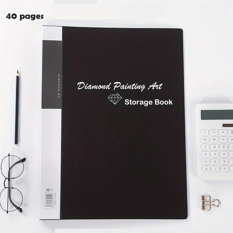 A3 Artificial Diamond Painting Storage Book For Kits Artificial Diamond Art  Portfolio Book For Painting Accessories With 30/40 Pags Clear Pockets  Plastic Sleeves Pp Material - Temu Austria