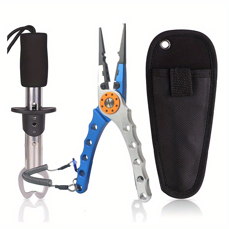 Upgraded Fishing Pliers and Lip Gripper Set - Multi-Functional Tool for  Hook Removal, Split Ring, Fly and Ice Fishing - Essential Gear for Anglers  and