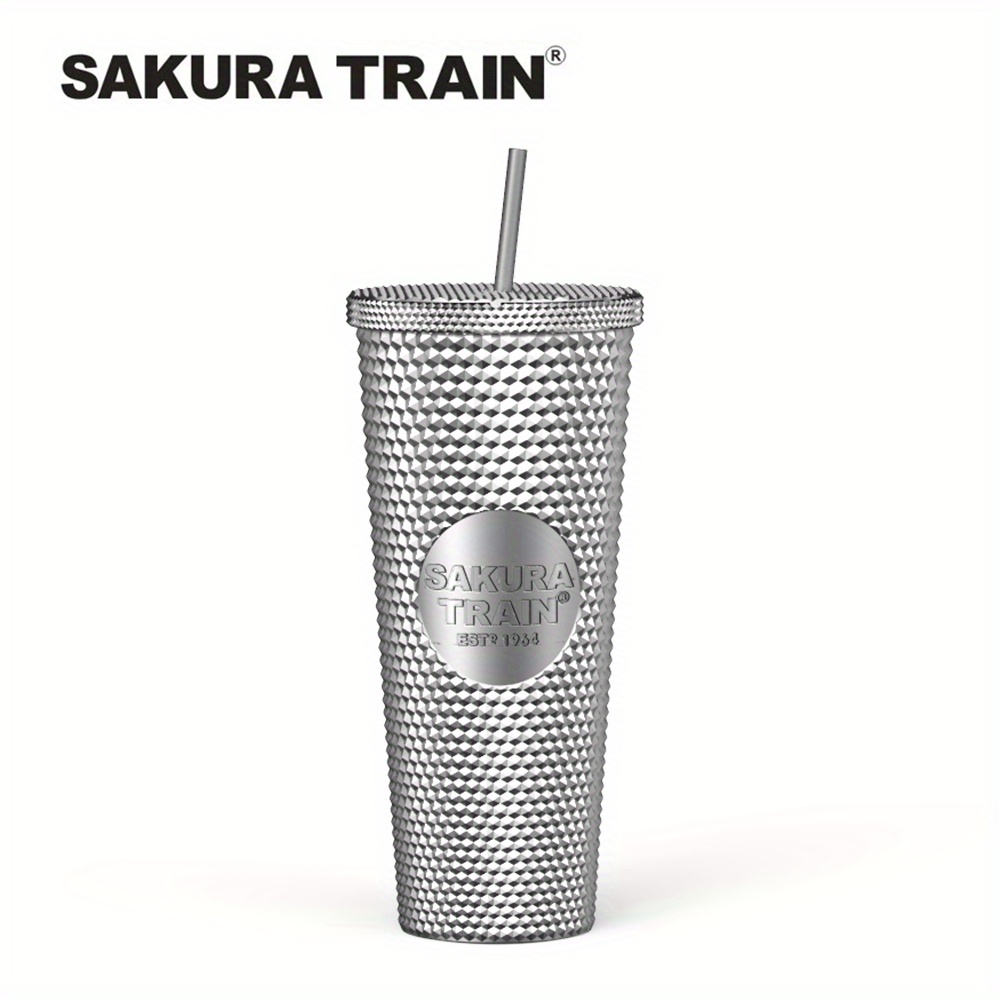 Sakura Train Reusable Wide Stainless Steel Straws For - Temu