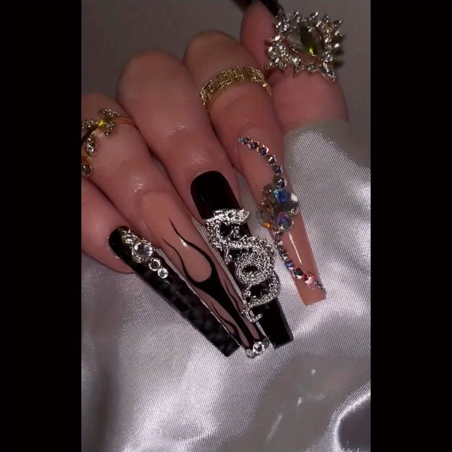 Y2k Long Coffin Press On Nails ballerina Fake Nails - Temu