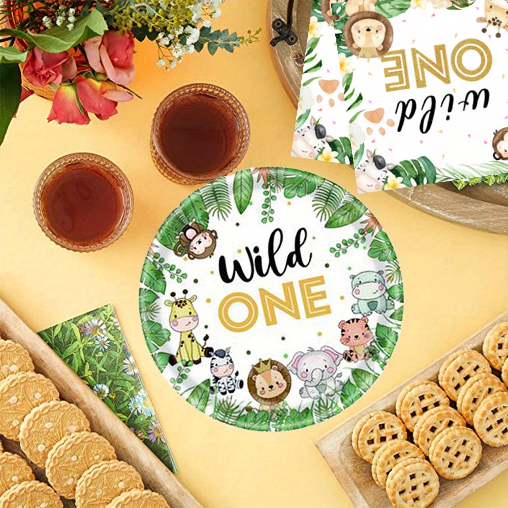 Wild Jungle Animal Party Supplies Lion Tiger Elephant And Temu