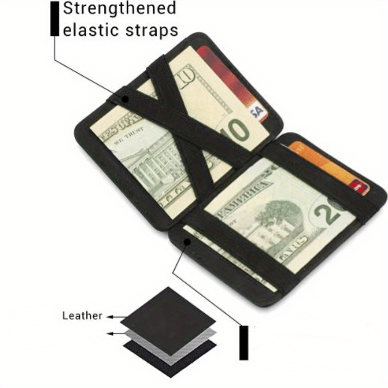 Solid Magic Wallet For Men Minimalist Bifold Wallet For 6 Card X