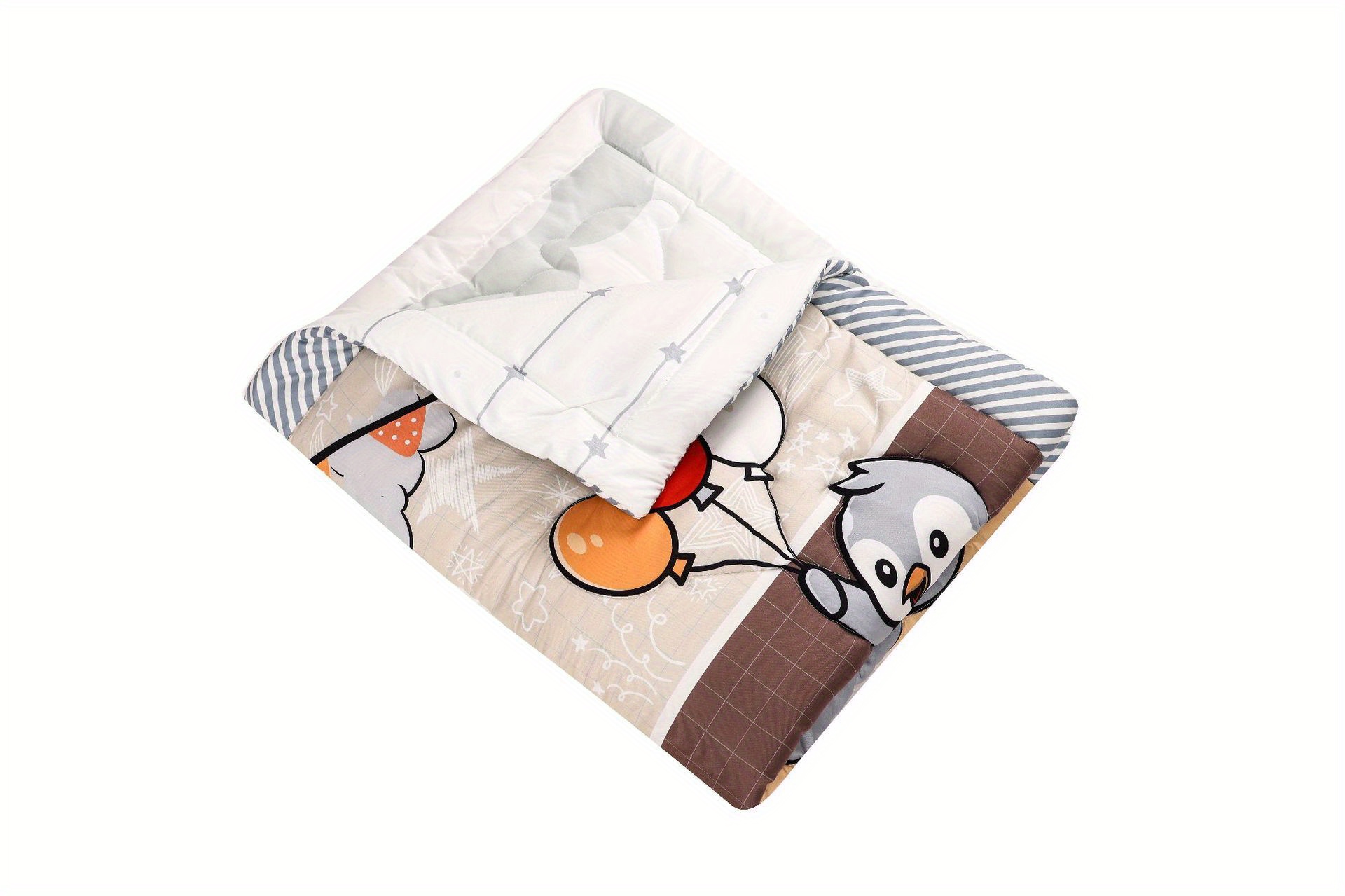 1pc 33x42 inch baby toddler blanket for boys girls     baby crib quilt elephant and penguin animal nursery bedding blanket details 2