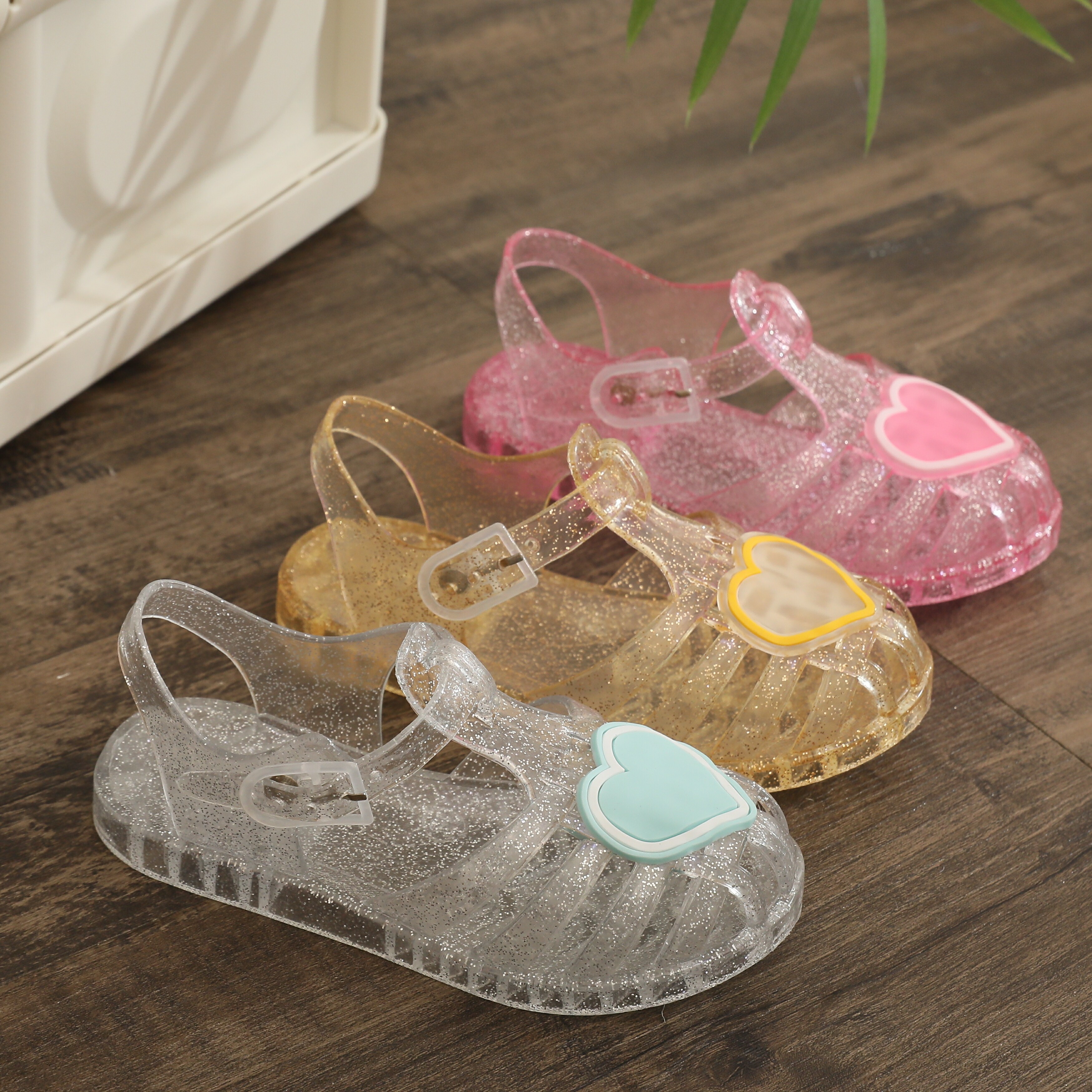 Little girl clear online sandals