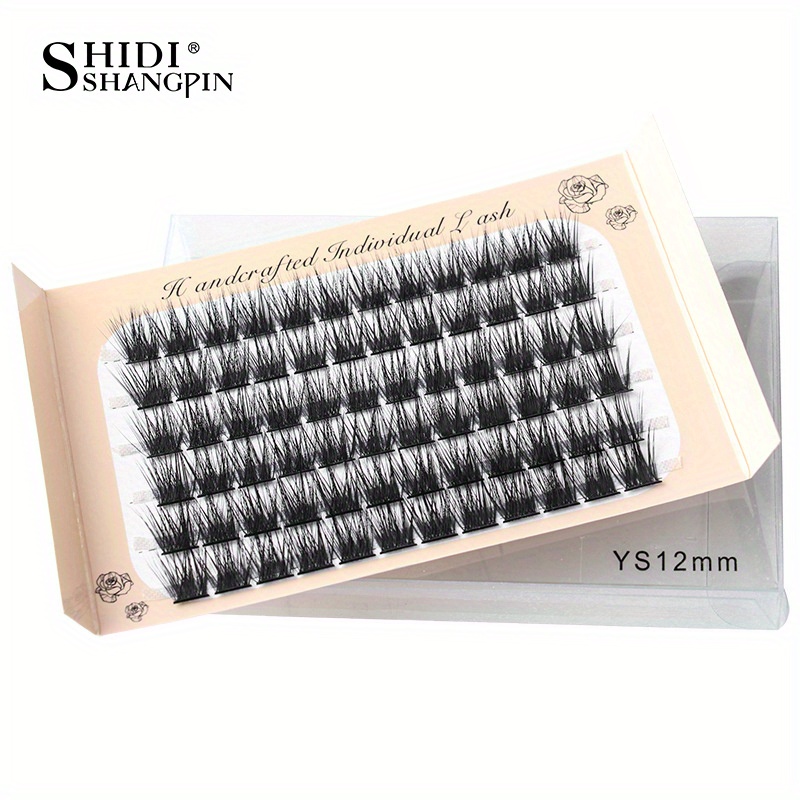 Image of 72 Clusters Diy Cluster False Eyelashes Natural Thick 10/12/14mm Eye Corner Lengthening Internet Celebrity Style False Eyelashe