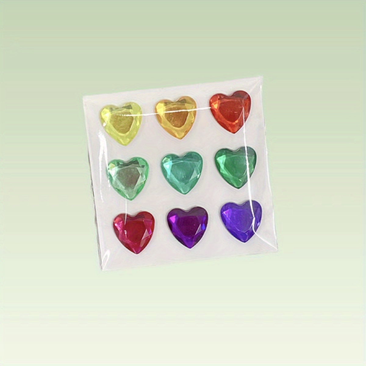 Artificial Diamond Shiny Heart shaped Diy Stickers For - Temu