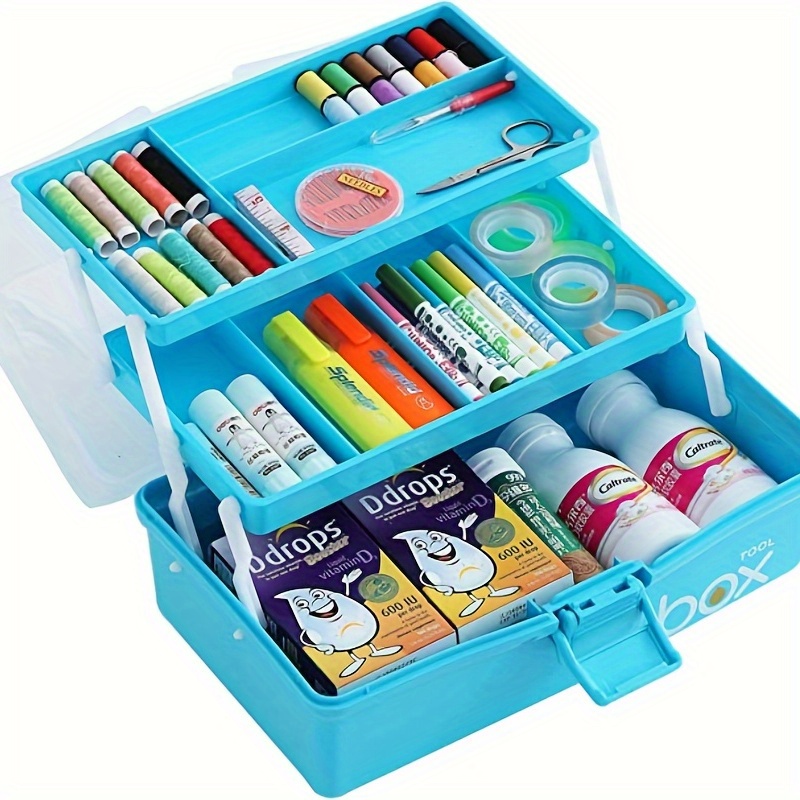 Tool Box Plastic Art Tool Box, Drawing Box with Sink, with Handle, Portable  Plastic Drawing Paint Box, Multifunctional Tool Box,Blue : :  Home Improvement