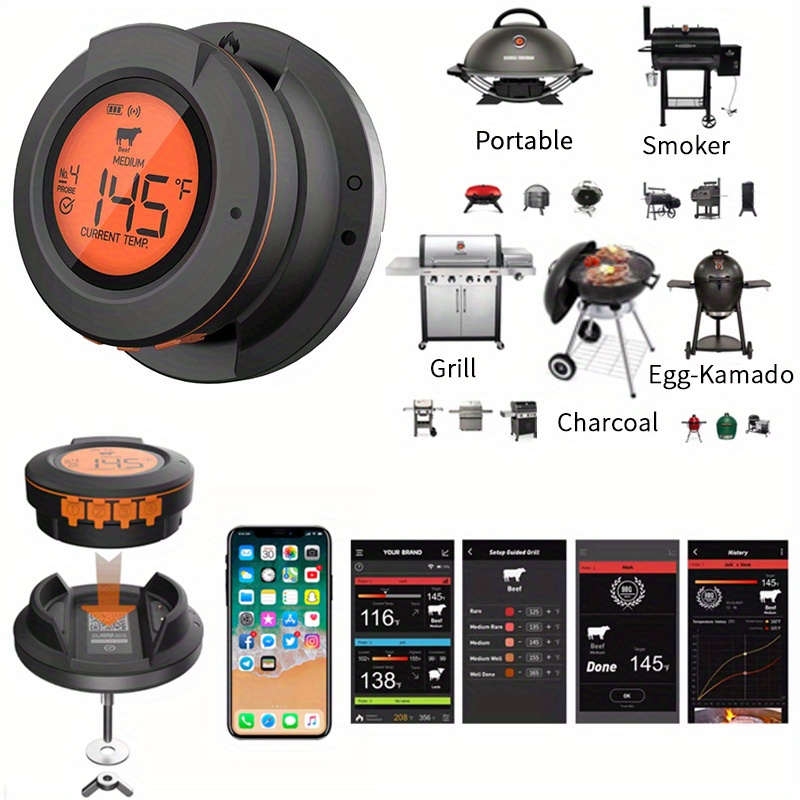 2023 Upgrade Outdoor Digital Wireless Bluetooth Dome Cooking Food