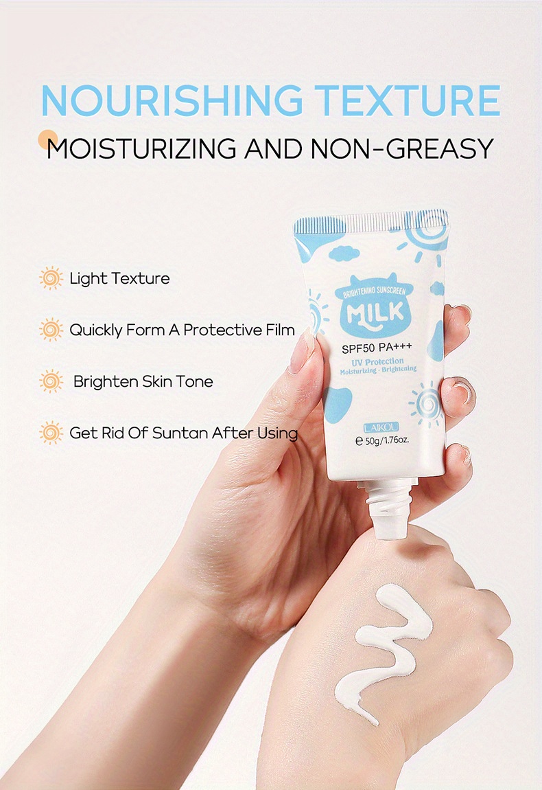 Hydrating Milk Sunscreen Primer Mature Skin Moisturizing Bb Temu
