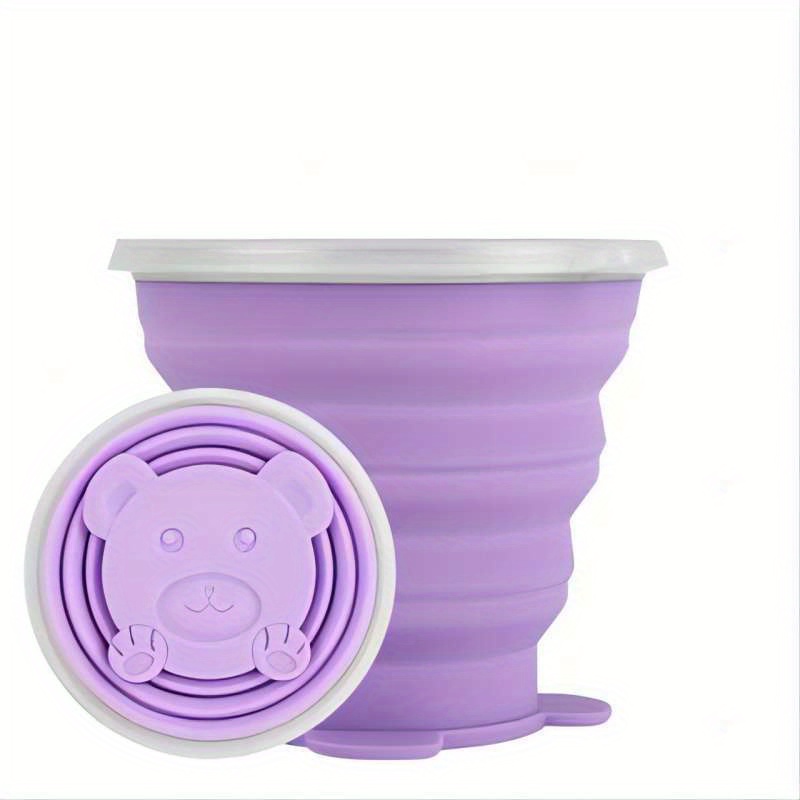  PATIKIL Vaso plegable, paquete de 2 vasos plegables de viaje de  6.8 fl oz, taza portátil de silicona para beber para acampar, senderismo,  al aire libre, color rosa : Deportes y