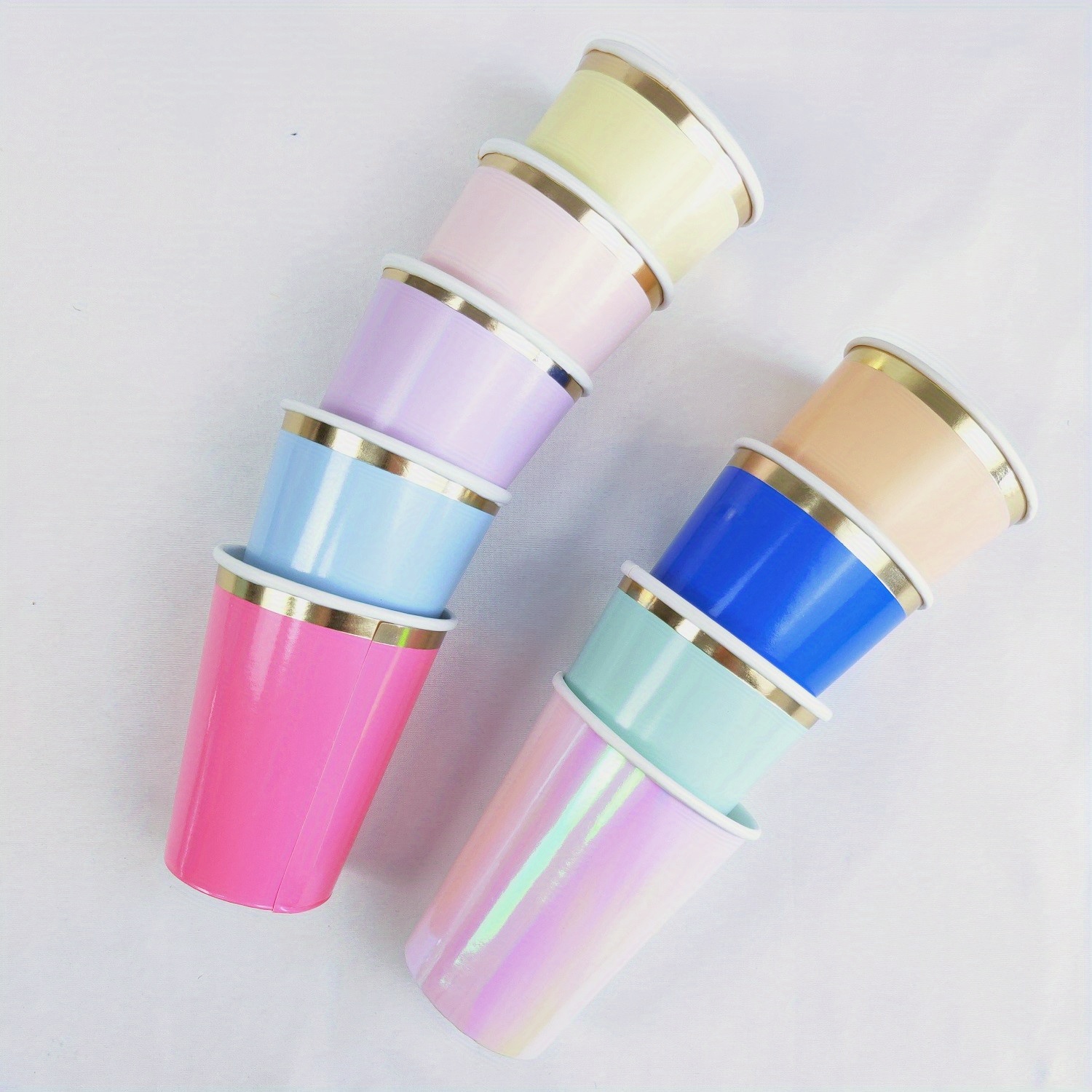 12oz. Iridescent Stripes Plastic Cups by Celebrate It®, 8ct