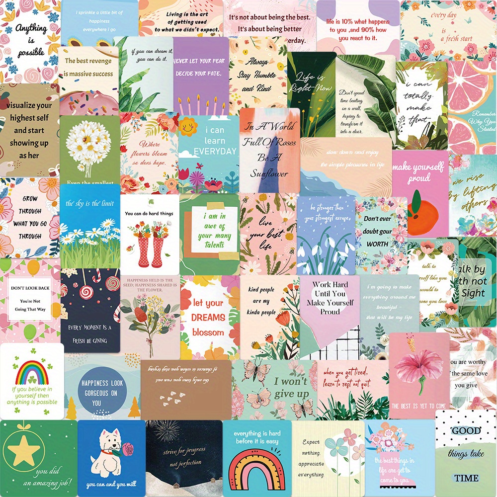 Inspirational English Phrase Stickers, Cards Graffiti Decoration